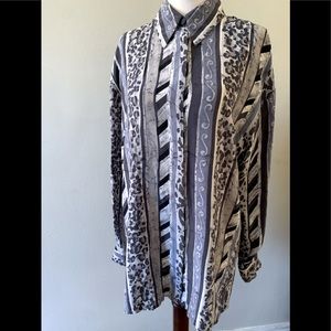 Vintage Silk Animal Print Blouse